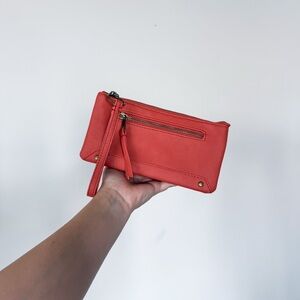 3/$20⚡️ Universal Thread Target Peach Orange Zip Up Wallet Wristlet